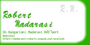 robert madarasi business card